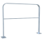 Lean-on hoop made of flat steel | 50 x 12 mm | in bent design | with cross bar | total width 1000 mm | hot-dip galvanized